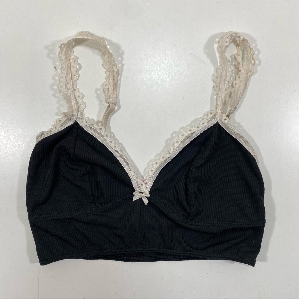 VS | Lace Trim Black Sleep Bralette